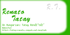 renato tatay business card